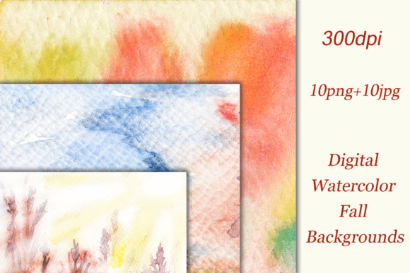 Download Digital Watercolor Fall Backgrounds - Premium Resources