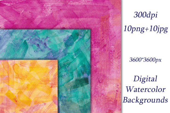 Download Digital Watercolor Bright Backgrounds - Premium Resources