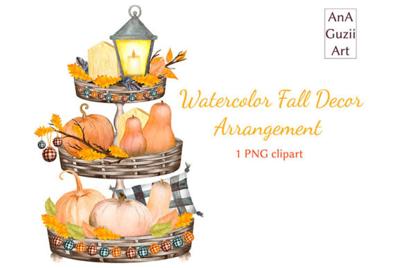 Download Watercolor Fall Decor Clipart Pumpkins - Fall Collection