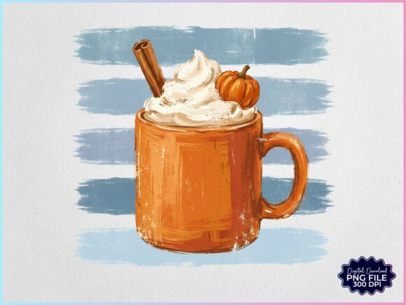 Download Preppy Textured Fall Pumpkin Spice PNG - Premium Resources