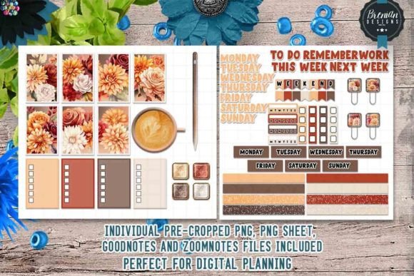 Download Fall Floral Festival Digital Sticker - Fall floral Collection