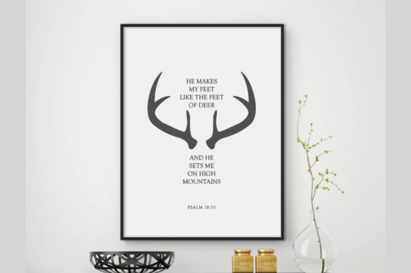 Download Deer Bible Verse Wall Art Home Decor - Bible verse wall art Collection