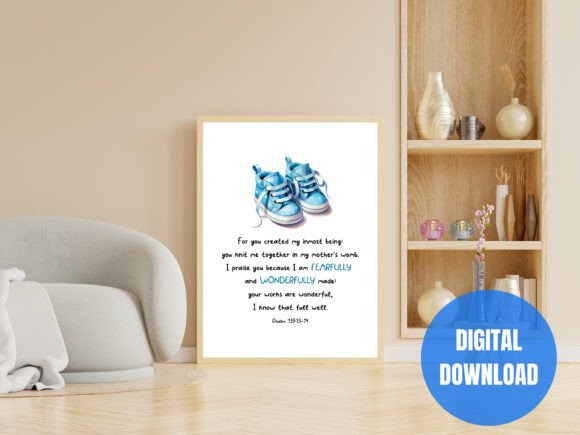 Download Bible Verse Wall Art Print for Baby Boy - Bible verse wall art Collection