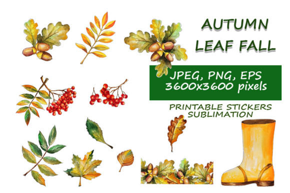 Download Autumn Leaf Fall Printable Stickers - Fall Collection