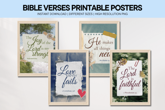 Download Bible Verse Wall Art Collage Poster - Bible verse wall art Collection