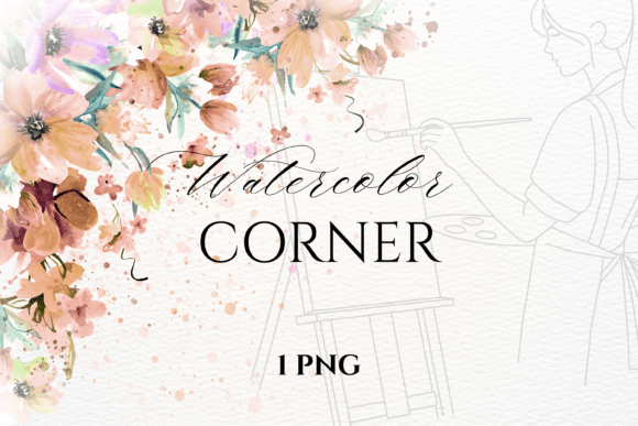 Download Watercolor Fall Autumn Floral Corner PNG - Fall Collection